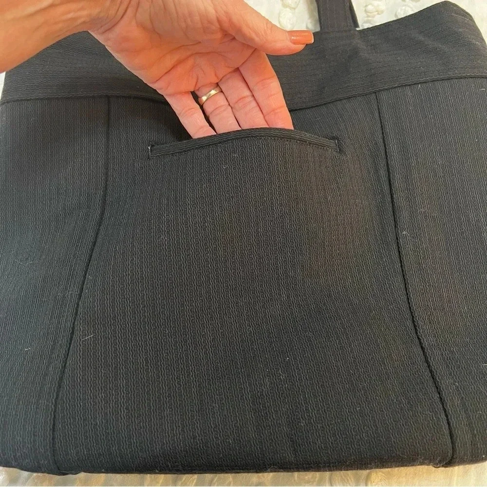 Handmade Handbag‎ made from Mens Black Dress Pants.